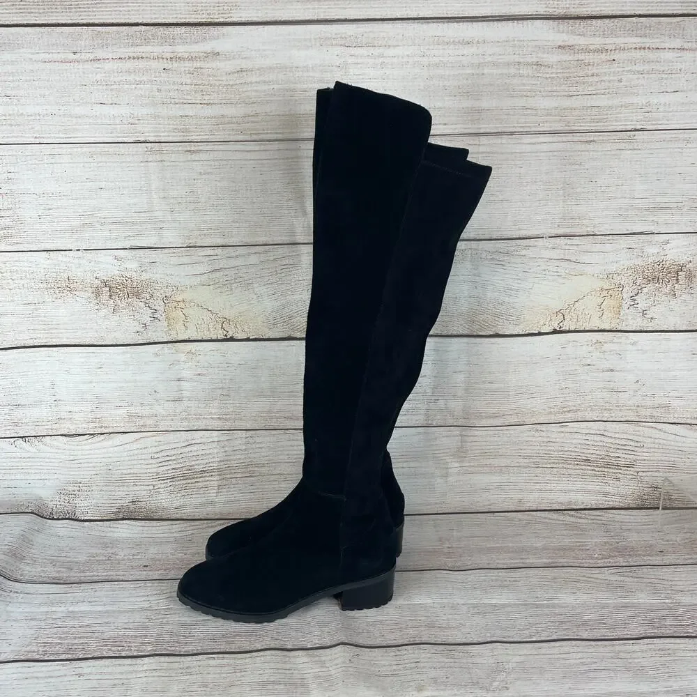 Blondo Starla Womens Sz 6 Over the Knee Boots Black Suede Waterproof